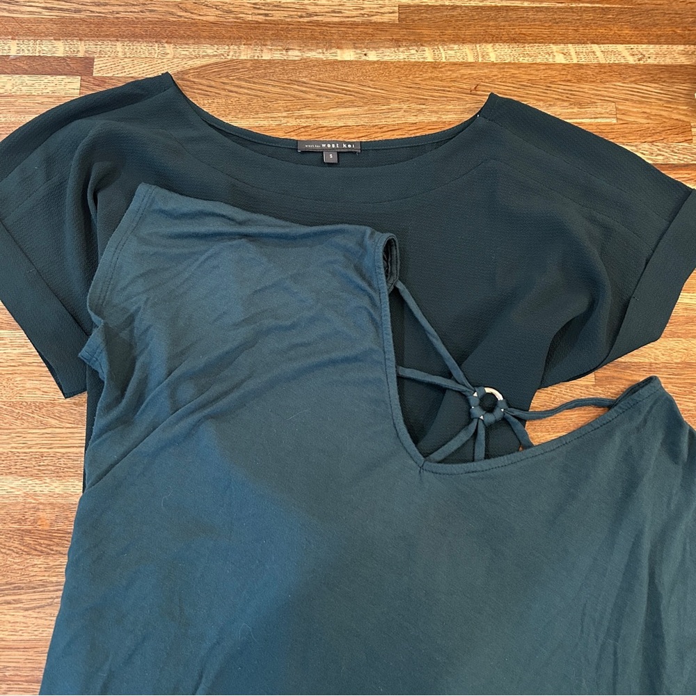 2-for-1 Bundle: Green Shirts with Unique Features